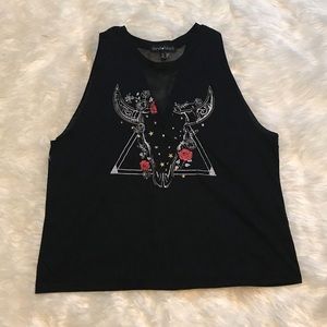 Black Derek Heart tank top